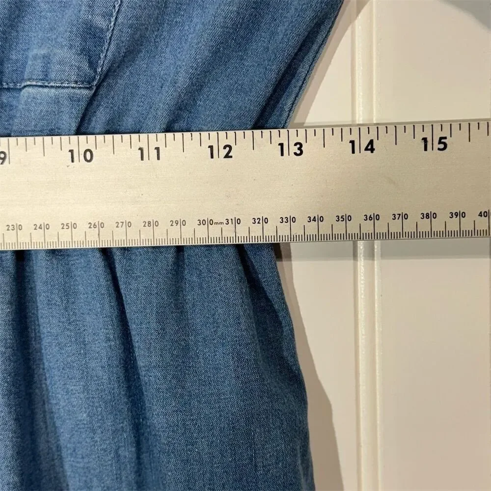 A Monday‎ Copenhagen Simona Denim Shirt Dress Girls Size 10 Cottagecore Boho